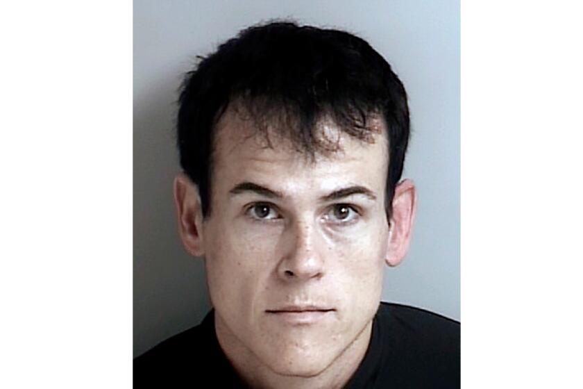 FILE - This June 2015, file booking photo released by the Dublin, Calif., Police Department, shows Matthew Muller after he was arrested on robbery and assault charges. Muller, a disbarred Harvard University-trained attorney, was set to plead guilty in a kidnapping case in California that police initially dismissed as a hoax, the U.S. Attorney's office said Wednesday, Sept. 28, 2016. Muller previously pleaded not guilty to a kidnapping charge that prosecutors say stemmed from his abduction of Denise Huskins from her Vallejo home in March 2015. (Dublin Police Department via AP, File)