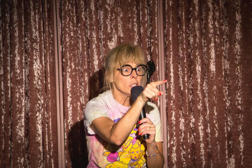 Maria Bamford performing at PDA in Alta Dena. The charming micro-theater burned down last week in the Eaton Fire.