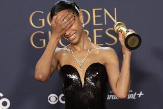 LOS ANGELES, CA - JANUARY 5, 2025, 82ND GOLDEN GLOBE AWARDS - Zoe Saldana at the 82nd Golden Globe Awards, held at the Beverly Hilton Hotel in Los Angeles on January 5, 2025. - (Jason Armond / Los Angeles Times)