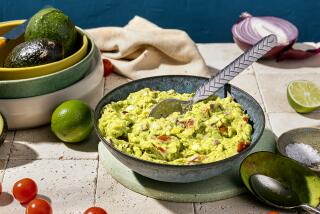 LOS ANGELES, CALIFORNIA, Feb. 3, 2022: A simple guacamole recipe by Ben Mims, photographed on Thursday, February 3, 2022, at Proplink Studios in the Arts District in Downtown Los Angeles. (Silvia Razgova / For The Times, Prop and Food Styling / Jennifer Sacks)