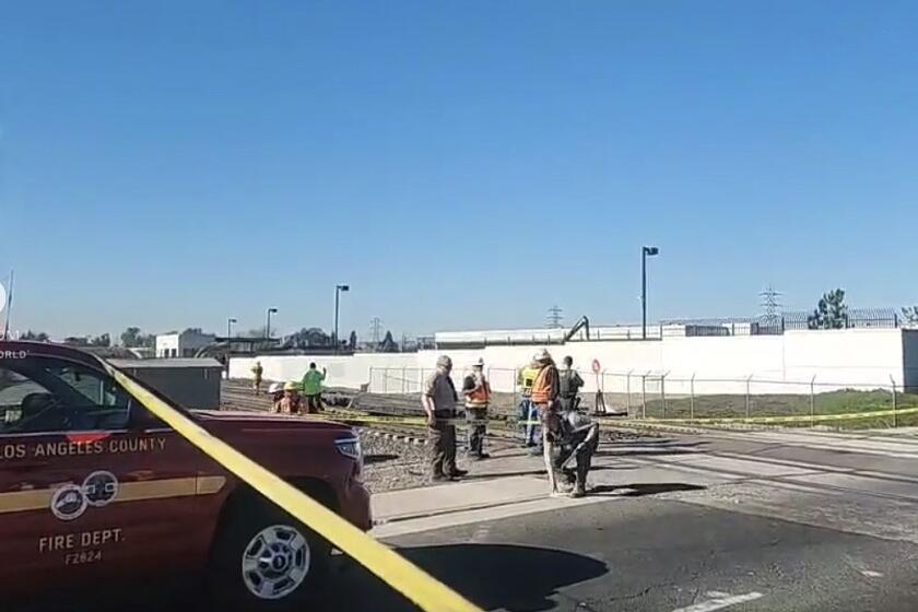 An investigation is underway after two people were killed and two others suffered moderate injuries when a vehicle crashed into a Metrolink train today in Industry.