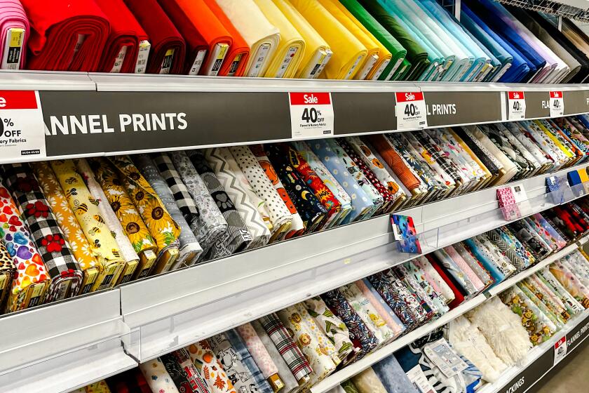 A photograph of the interior of Joann's Fabric Store.