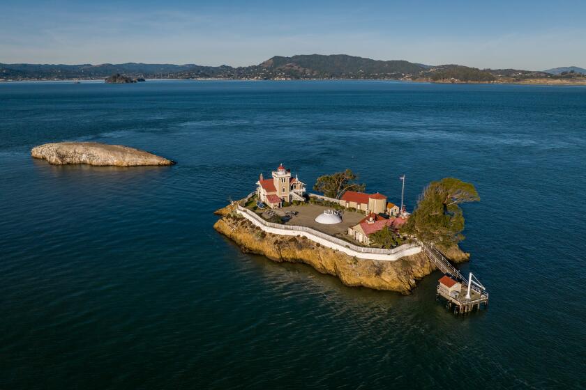 RICHMOND, CA DECEMBER 9, 2023 - The bed and breakfast at East Brother Light Station is pictured Saturday, Dec. 9, 2023 near Richmond, California. East Brother Light Station sits on a small island in the strait separating the San Francisco and San Pablo Bays. (Loren Elliott / For The Times)