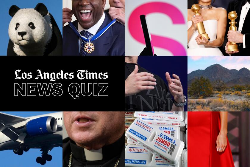 A collection of photos from this week's news quiz.