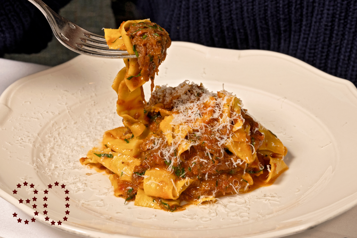 LOS ANGELES, CA - November 1, 2024: Tagliatelle with Oxtail Ragu at Osteria Mozza in Los Angeles (Ron De Angelis / For The Times)