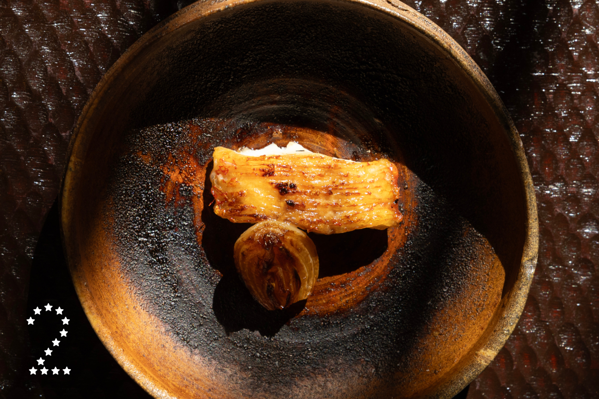 LOS ANGELES, CA - OCTOBER 10: Kinki fish with onion at Hayato in Los Angeles, CA on Thursday, Oct. 10, 2024. (Myung J. Chun / Los Angeles Times)