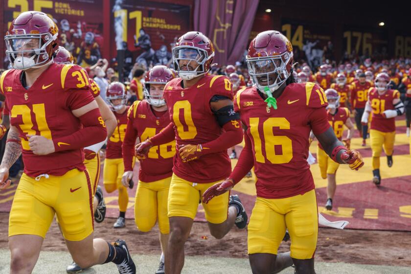 LOS ANGELES, CA - NOVEMBER 30, 2024: USC Trojans cornerback Prophet Brown.